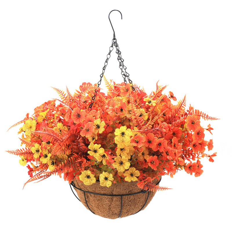 Amazon Transfrontalieră Flori Artificiale Art Cocos Palmier Agățat Coș Set Agățat Ghiveci Ușă Decorare Ghirlandă Nuntă Daisy Plante Verzi Amenajare a Peisagistică