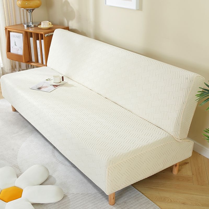 Единичен разтегателен диван, сгъваем, с двойно предназначение, без подлакътници, калъф за диван „всичко в едно“, прав ред, опростен, устойчив на петна