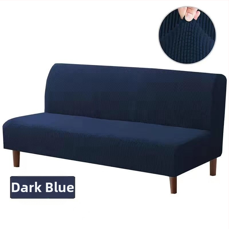 Единичен разтегателен диван, сгъваем, с двойно предназначение, без подлакътници, калъф за диван „всичко в едно“, прав ред, опростен, устойчив на петна
