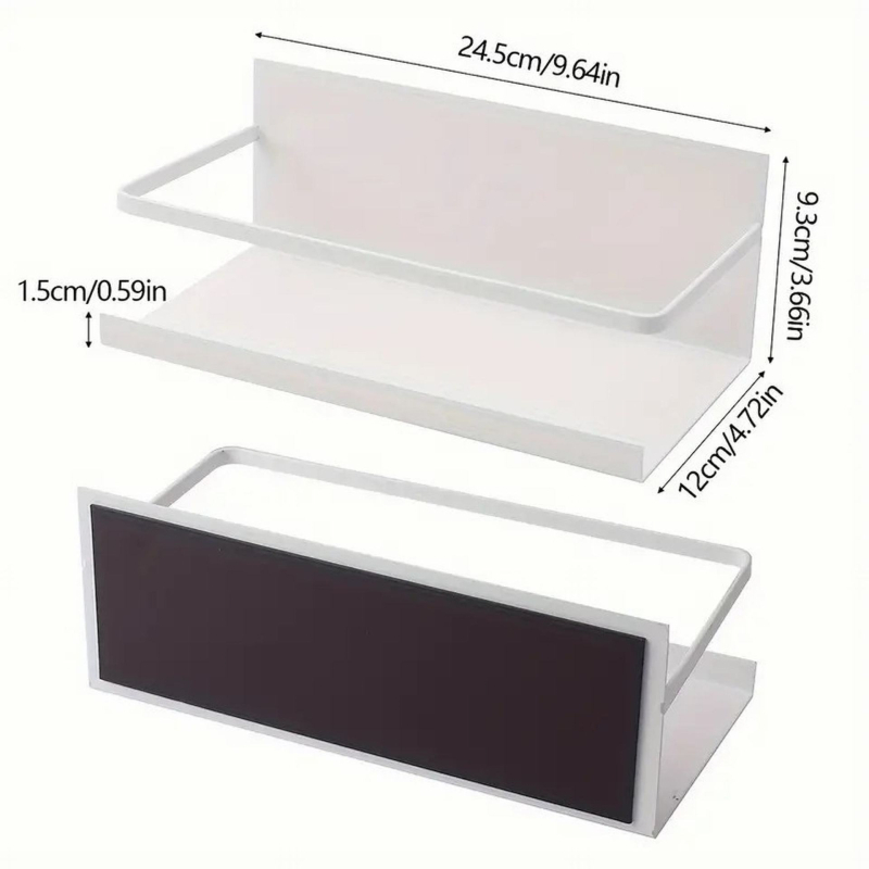 Pārrobežu ledusskapja sānu piekaramā magnētiskā absorbcijas uzglabāšanas kaste virtuves uzglabāšanas apdares uzglabāšanas caurumu dēļa magnētiskais sienas plaukts