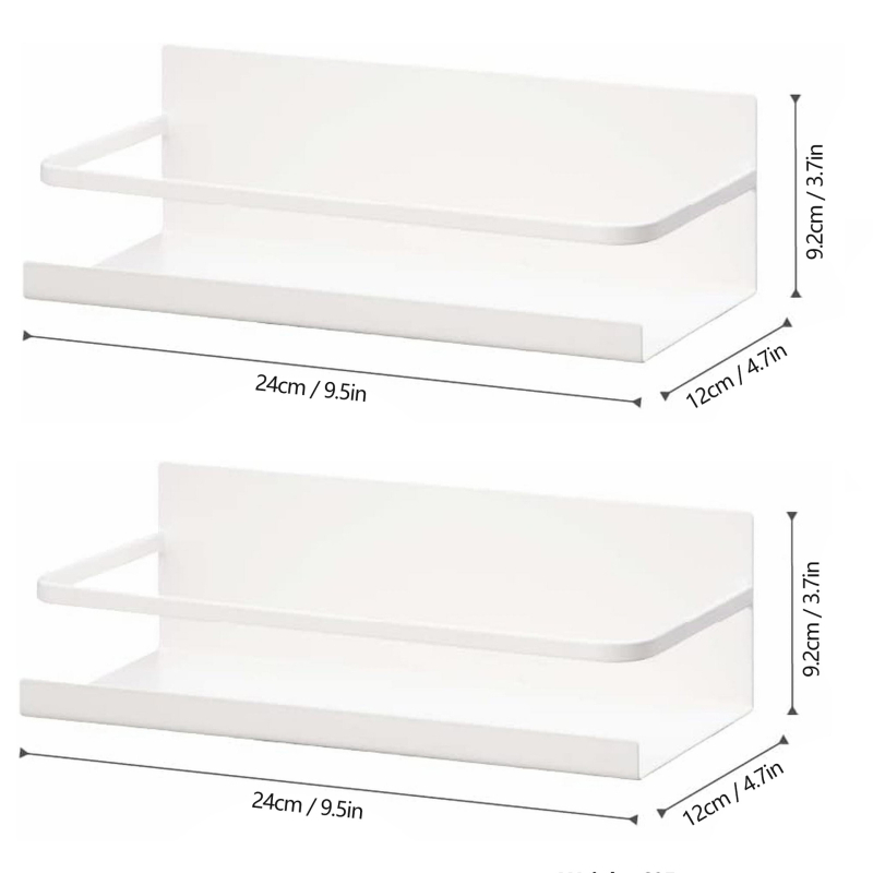 Pārrobežu ledusskapja sānu piekaramā magnētiskā absorbcijas uzglabāšanas kaste virtuves uzglabāšanas apdares uzglabāšanas caurumu dēļa magnētiskais sienas plaukts