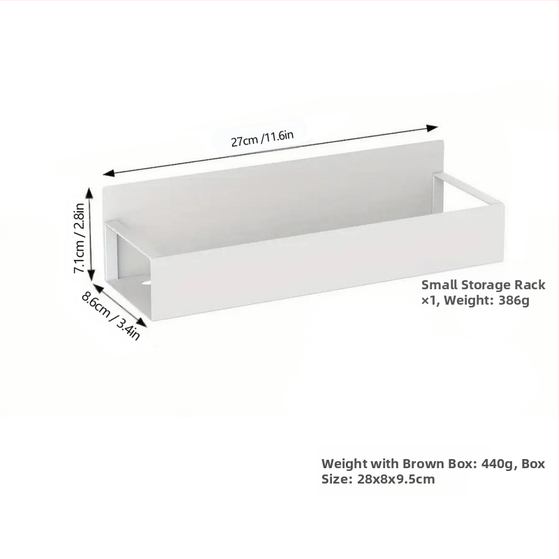 Pārrobežu ledusskapja sānu piekaramā magnētiskā absorbcijas uzglabāšanas kaste virtuves uzglabāšanas apdares uzglabāšanas caurumu dēļa magnētiskais sienas plaukts