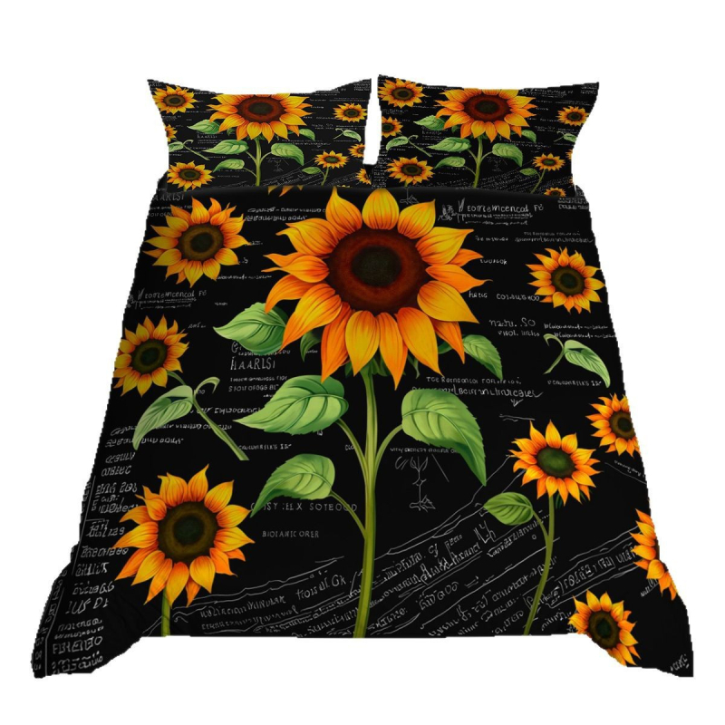 „Amazon TEMU“ tarpvalstybinis trijų dalių gėlių rašto antklodės užvalkalas, 3D skaitmeninio spausdinimo patalynės rinkinys Europai, Amerikai ir Japonijai