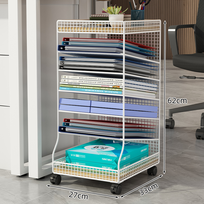 Zemgalda failu glabāšanas plaukts, uz grīdas novietojams, daudzslāņu, mobilais ratiņu failu skapis, slāņots glabāšanas plaukts, biroja darba stacija