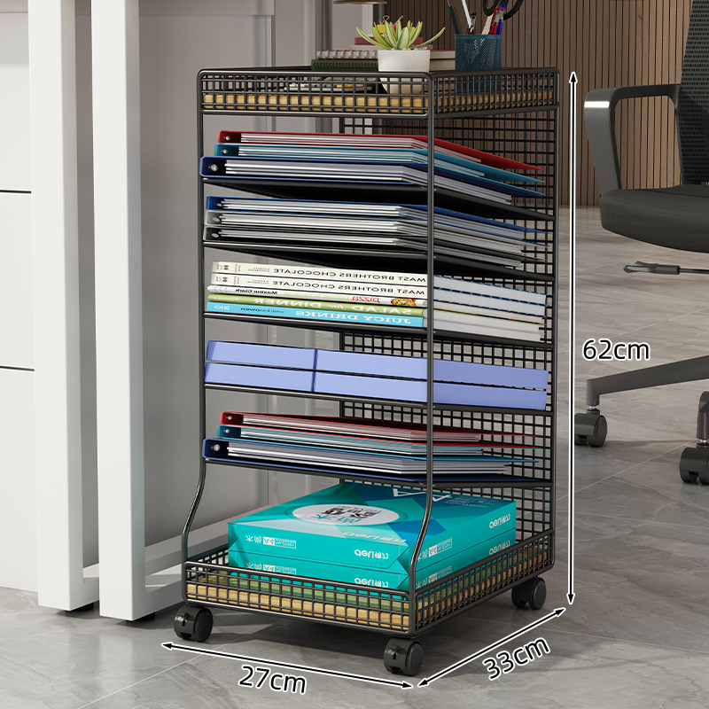 Zemgalda failu glabāšanas plaukts, uz grīdas novietojams, daudzslāņu, mobilais ratiņu failu skapis, slāņots glabāšanas plaukts, biroja darba stacija