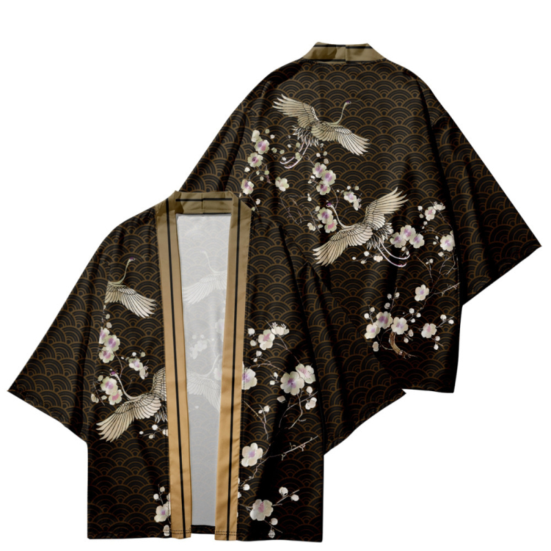 Hiina stiilis ukiyo-e Jaapani kimono keep sulgedest kootud rüü Prantsuse koduriiete 3D digitaaltrüki tehase otsemüük