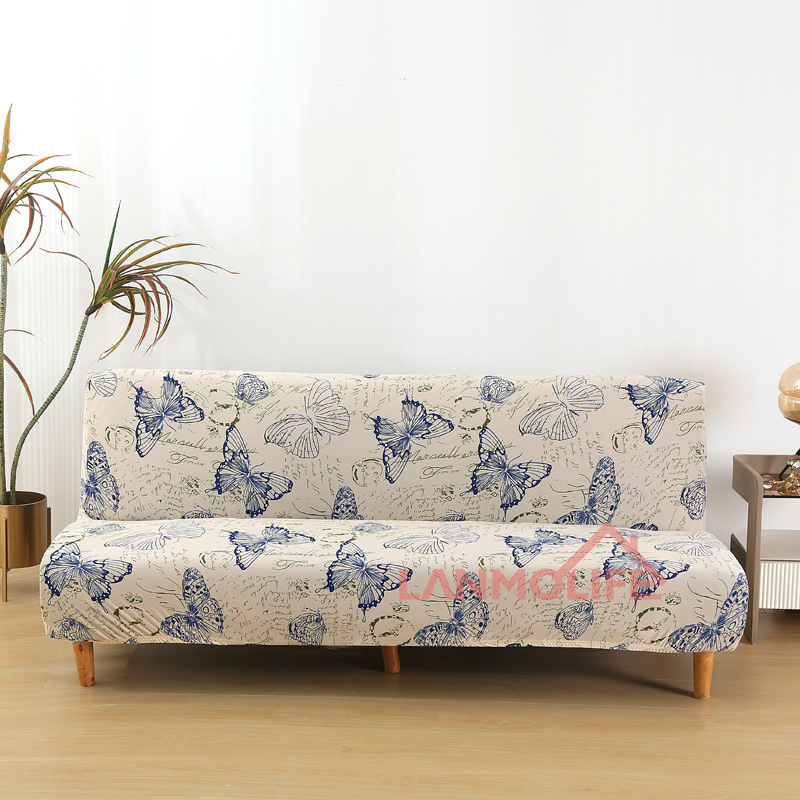 TEMU Калъф за сгъваем диван TEMU Amazon, прост, еластичен, без подлакътник, удебелен, прахоустойчив, all inclusive, на едро