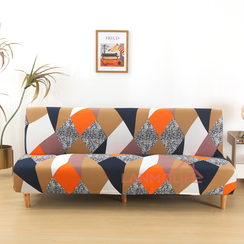 TEMU Калъф за сгъваем диван TEMU Amazon, прост, еластичен, без подлакътник, удебелен, прахоустойчив, all inclusive, на едро