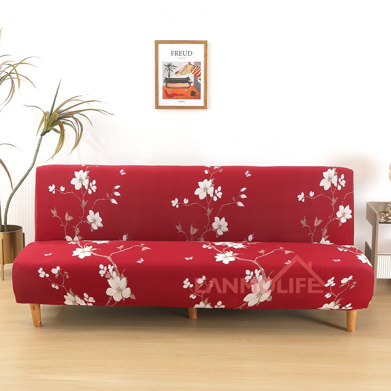 TEMU Калъф за сгъваем диван TEMU Amazon, прост, еластичен, без подлакътник, удебелен, прахоустойчив, all inclusive, на едро
