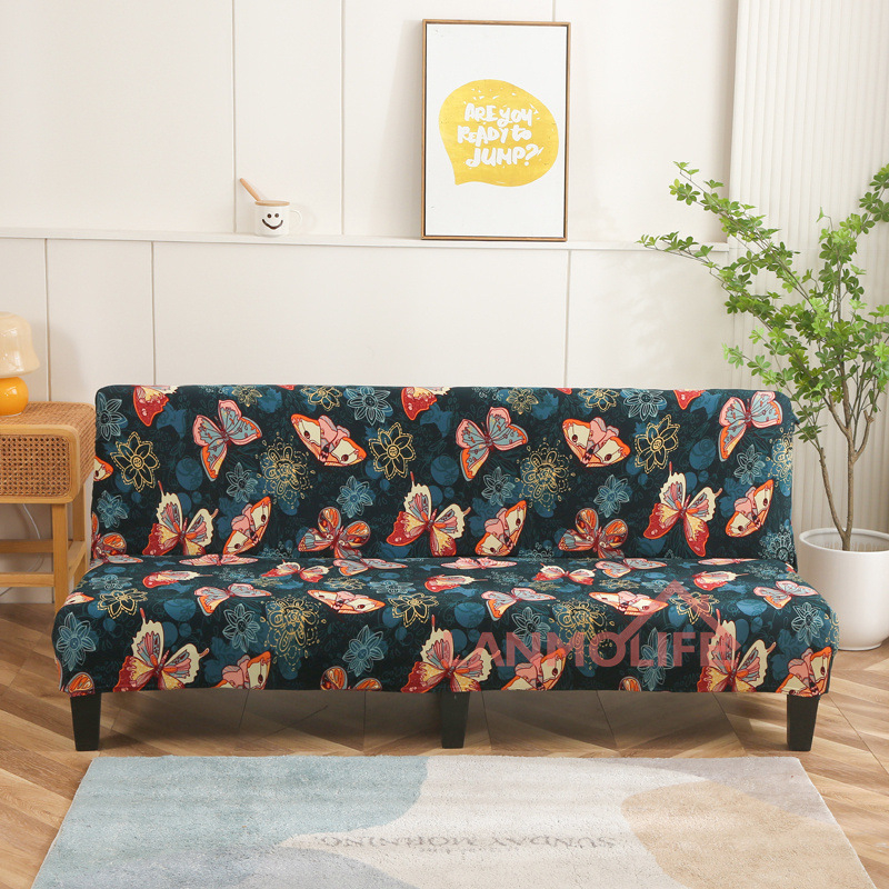 TEMU Калъф за сгъваем диван TEMU Amazon, прост, еластичен, без подлакътник, удебелен, прахоустойчив, all inclusive, на едро