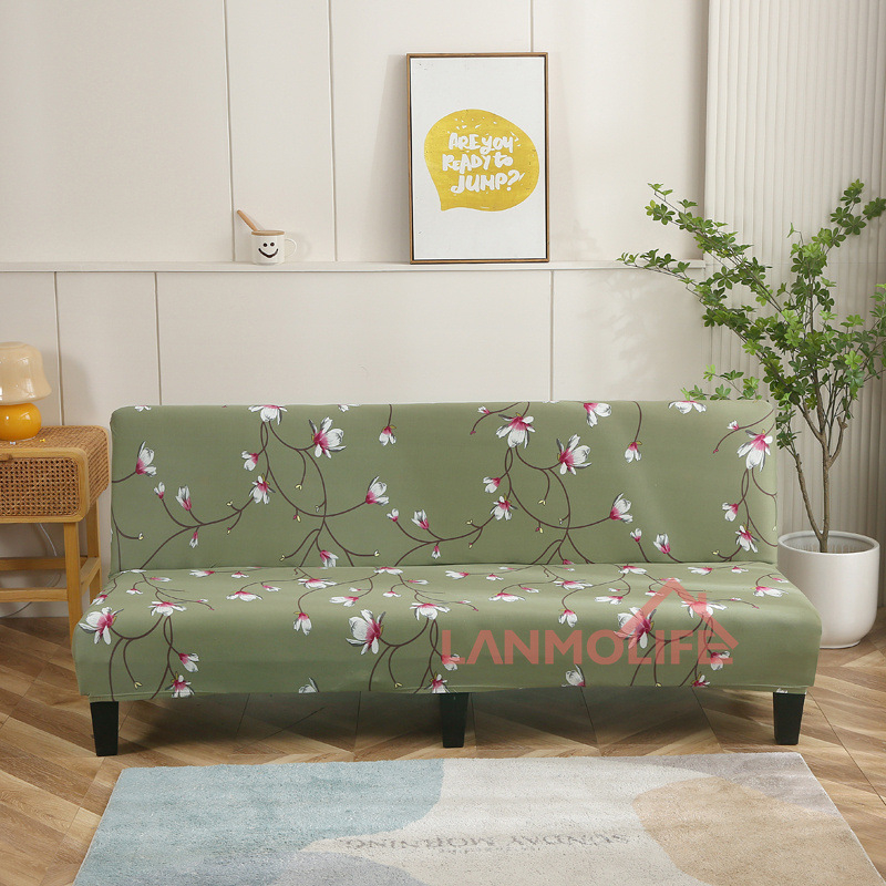 TEMU Калъф за сгъваем диван TEMU Amazon, прост, еластичен, без подлакътник, удебелен, прахоустойчив, all inclusive, на едро
