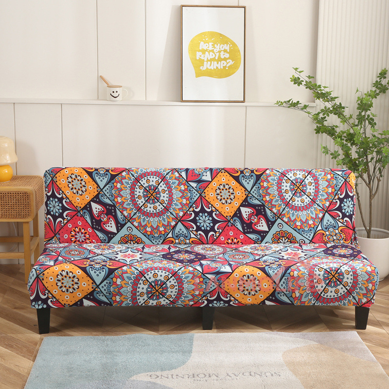 TEMU Калъф за сгъваем диван TEMU Amazon, прост, еластичен, без подлакътник, удебелен, прахоустойчив, all inclusive, на едро