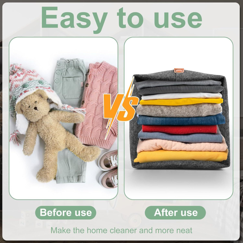 Amazon Gyermekjáték Tároló Kocka Filc Tárolódoboz 12 Literes Összecsukható Textil Tárolókosár