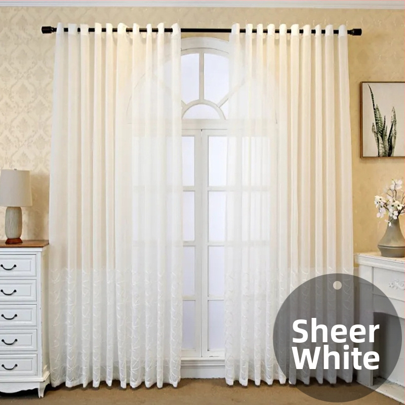 Nagykereskedelmi francia csipke ablakfüggöny otthoni nappali hálószoba félárnyékoló ablakfüggöny romantikus fehér csipke erkélyfüggöny