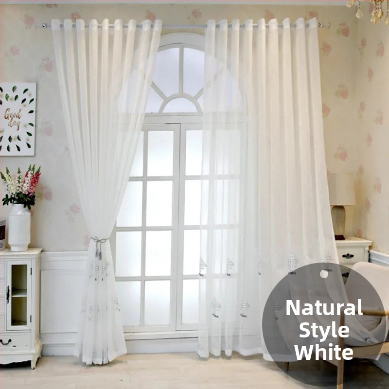 Nagykereskedelmi francia csipke ablakfüggöny otthoni nappali hálószoba félárnyékoló ablakfüggöny romantikus fehér csipke erkélyfüggöny