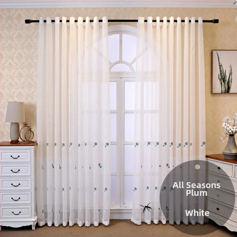 Nagykereskedelmi francia csipke ablakfüggöny otthoni nappali hálószoba félárnyékoló ablakfüggöny romantikus fehér csipke erkélyfüggöny