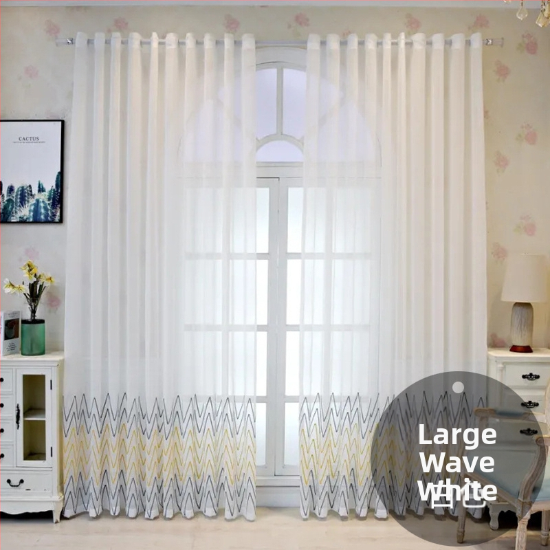 Nagykereskedelmi francia csipke ablakfüggöny otthoni nappali hálószoba félárnyékoló ablakfüggöny romantikus fehér csipke erkélyfüggöny