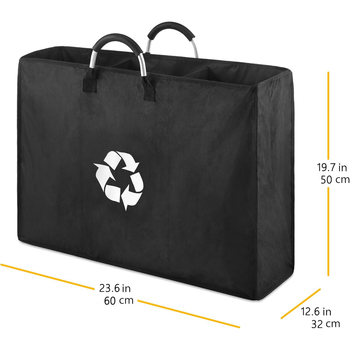 Piiriülene alumiiniumist käepidemega taaskasutuspudel Kolme sektsiooniga määrdunud korv Eemaldatav hoiukorv Taaskasutuskorv Kodu