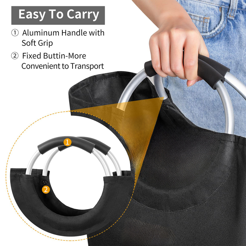 Piiriülene alumiiniumist käepidemega taaskasutuspudel Kolme sektsiooniga määrdunud korv Eemaldatav hoiukorv Taaskasutuskorv Kodu