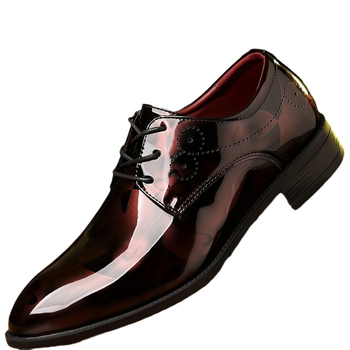 Ανδρικά Μυτερά Παπούτσια Επαγγελματικού Χώρου, Μοντέρνα και Καθημερινά Δερμάτινα Παπούτσια, Νέα Άφιξη, Λαμπερά, Ανθεκτικά στη Φθορά, Χαμηλά Ανδρικά Παπούτσια