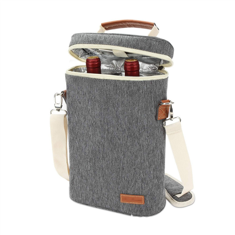 2 pudeliga isoleeritud veinikott, kahe pudeliga veinijahutuskott, alumiiniumfooliumiga paksendatud punase veini jahutuskott, jääkottide kohandamine