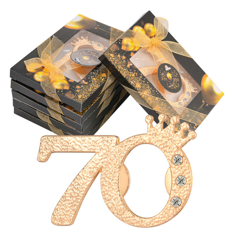 70 éves sörnyitó születésnapi ajándék parti parti ajándék ajándék fekete arany téma digitális korona 70 sörnyitó