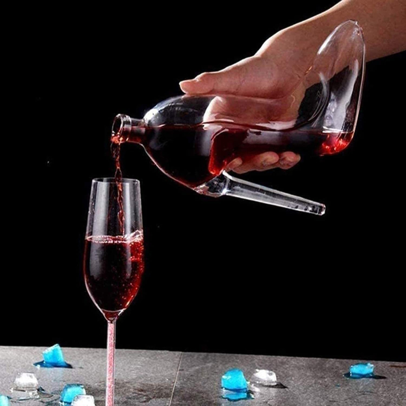 Gyártói kellékek magas sarkú cipőkhöz, pohár borhoz, lezárt üveghez, sűrített vörösboros üveghez, whiskys dekantálóhoz