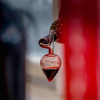 Μικρή καράφα κρασιού μπουκάλι κρασιού με καρδιά, φορητός αεριστής κρασιού, στόμιο κρασιού, έκχυση κρασιού