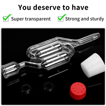 Комплект за ферментационен въздушен шлюз с мехурчета, тапа № 6 и шайба за въздушен шлюз за варене на туршии за вино и бира