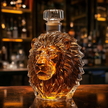 Whisky dekantáló, Boros dekantáló, Állat alakú borosüveg, Átlátszó borkészlet, Oroszlán dekantáló