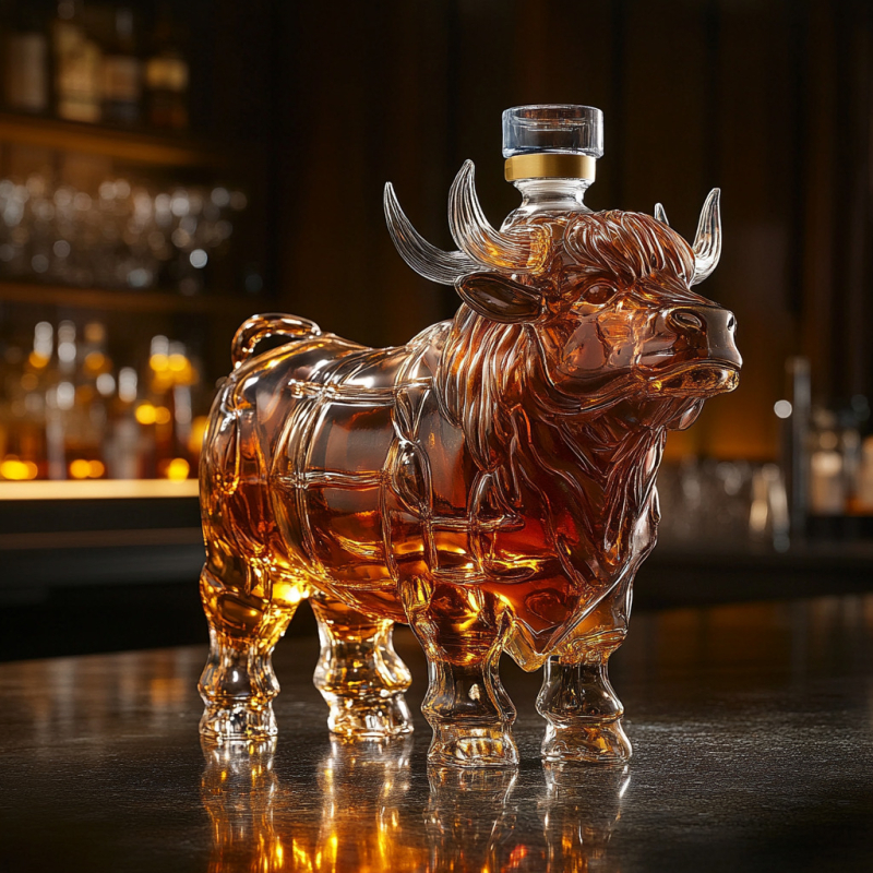 Whisky dekantáló, Boros dekantáló, Állat alakú borosüveg, Átlátszó borkészlet, Oroszlán dekantáló