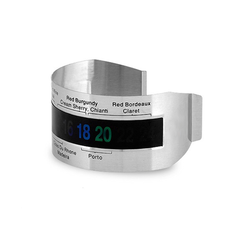 Borosüveg rozsdamentes acél hőmérő vörösbor hőmérő hőmérsékletmérő pálca vörösbor előmelegítő gyártó nagykereskedelem