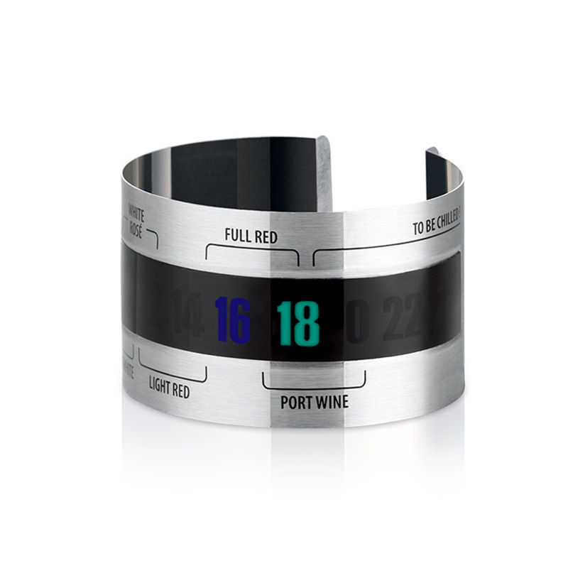 Borosüveg rozsdamentes acél hőmérő vörösbor hőmérő hőmérsékletmérő pálca vörösbor előmelegítő gyártó nagykereskedelem