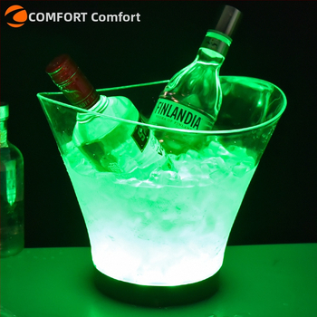 Naujas ledo kibiras su lediniu kibiru, aukščiausios klasės šampano kibiro, vyno rinkinio, vakarėlių vyno laikiklis su įvairiais šviestuvais, pasirenkamas tiesioginis pardavimas iš gamyklos.