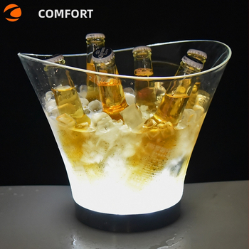 Naujas ledo kibiras su lediniu kibiru, aukščiausios klasės šampano kibiro, vyno rinkinio, vakarėlių vyno laikiklis su įvairiais šviestuvais, pasirenkamas tiesioginis pardavimas iš gamyklos.