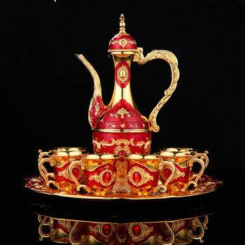 Kreatív divat arab közel-keleti boroskészlet öltöny vintage esküvői fehérboros pohár régi borospohár pirítós csésze készlet dekoráció