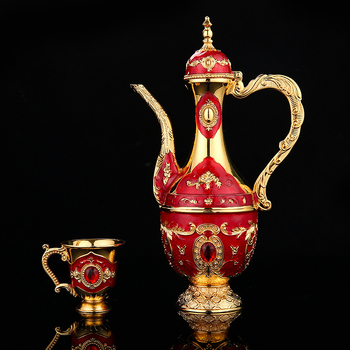 Kreatív divat arab közel-keleti boroskészlet öltöny vintage esküvői fehérboros pohár régi borospohár pirítós csésze készlet dekoráció