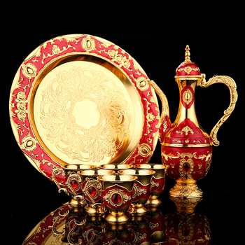 Kreatív divat arab közel-keleti boroskészlet öltöny vintage esküvői fehérboros pohár régi borospohár pirítós csésze készlet dekoráció