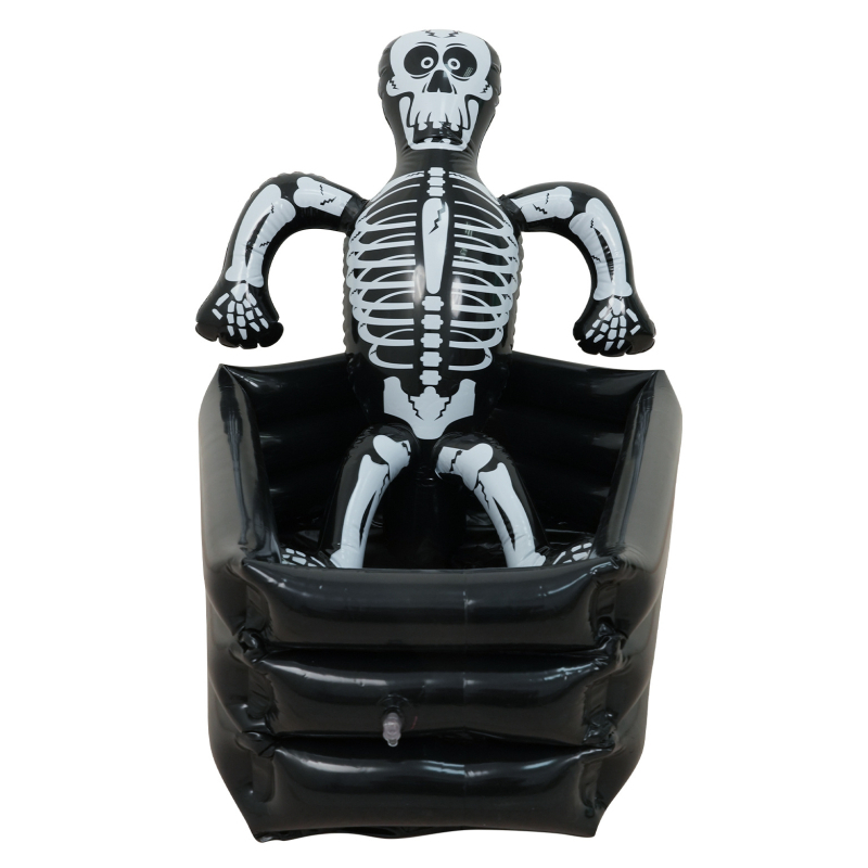 Helovino dekoracija, kaukolė, ledo kibirėlis, Helovino vakarėlio reikmenys, gėrimų kibirėlis, Helovino ornamentų laikymo kibirėlis, ledo griovelis