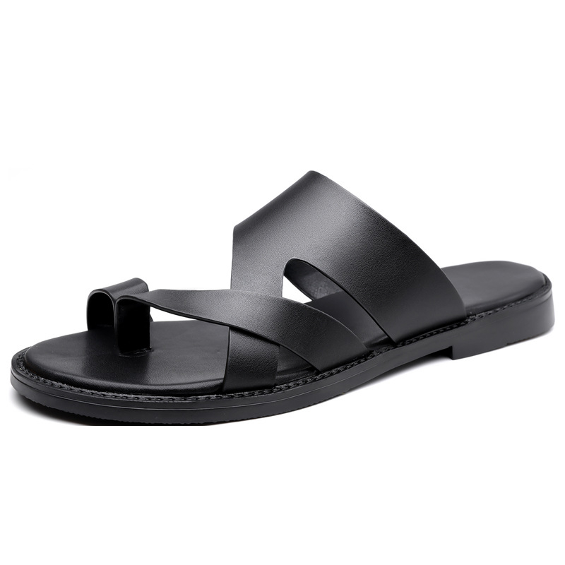 Tengerparti, minden mérkőzésre alkalmas francia stílusú páros papucsok, férfi 2025-ös nyári új stílusú külső viselet, csúszásgátló, alkalmi, divatos, felpattintható szandálok és papucsok