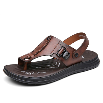 Shein Temu Διασυνοριακά Ηλεκτρονικά Εμπορικά Δερμάτινα Σανδάλια Ανδρών Απλά Μοντέρνα Ευέλικτα Ανδρικά Παπούτσια Παραλίας Ανδρικά Drop Shipping