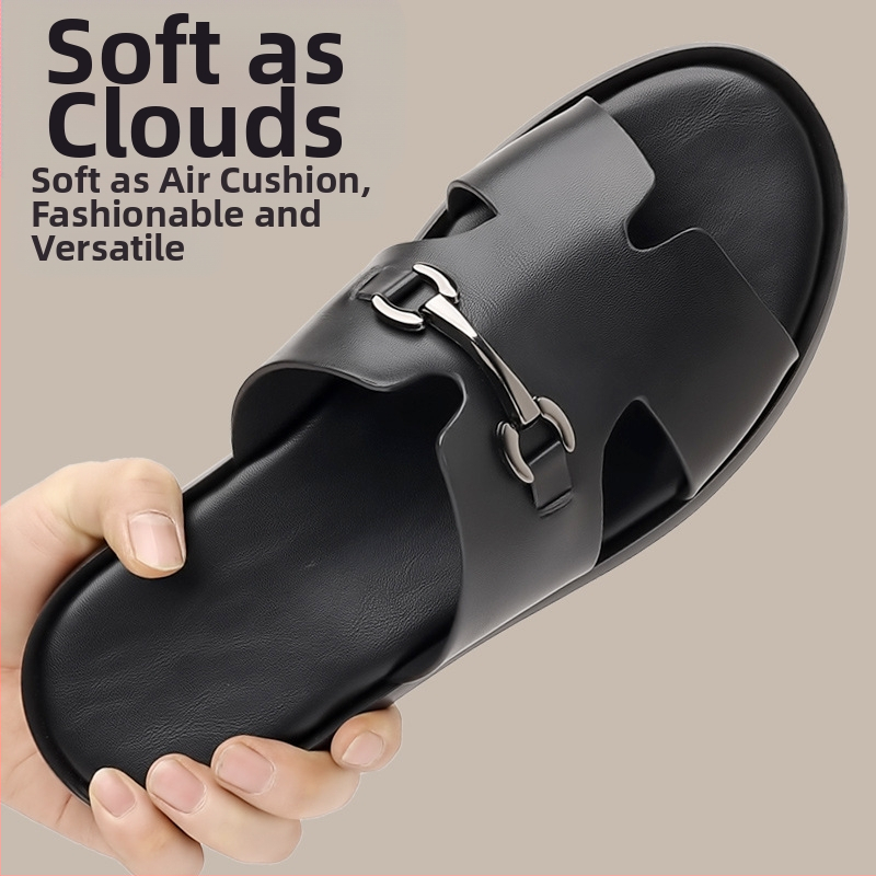 Papucsok 2025 Nyári Új Divatos Kültéri Ruházat Férfi Csúszásmentes Alkalmi Szandálok Strandcipők