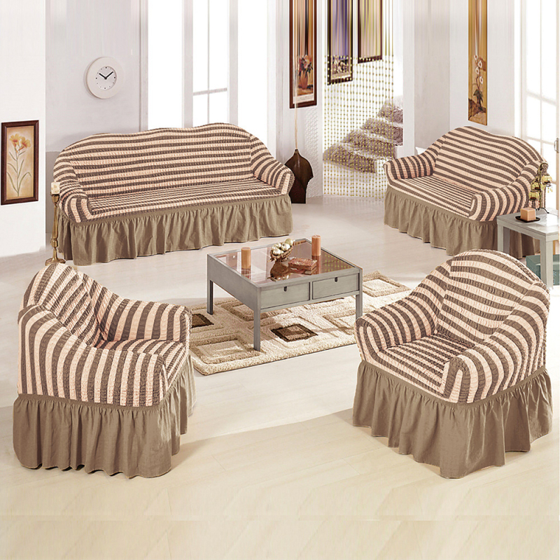 Калъф за диван с възглавница за една седалка с външна търговия, разтегателен калъф Seersucker с пълно покритие, калъф за възглавница за диван, подходящ за всички сезони