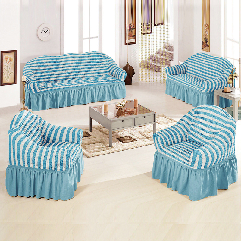 Калъф за диван с възглавница за една седалка с външна търговия, разтегателен калъф Seersucker с пълно покритие, калъф за възглавница за диван, подходящ за всички сезони