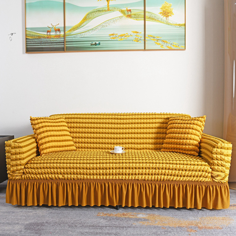 Калъф за диван с възглавница за една седалка с външна търговия, разтегателен калъф Seersucker с пълно покритие, калъф за възглавница за диван, подходящ за всички сезони