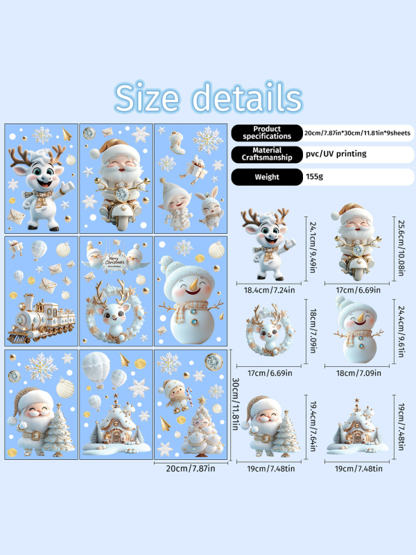 Crăciun decorative sticlă fereastră flori electrostatice autocolante Anul Nou activități scenă de vacanță aranjament fereastră sticlă autocolante autocolante