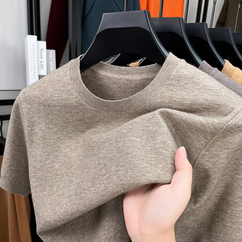 Férfi gyapjú pulóver őszi és téli nagy sűrűségű fonalból, vastag, meleg, egyszínű, sokoldalú, kötött alapú ing, férfi ruházat nagykereskedelme