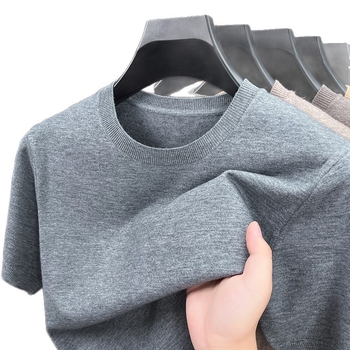 Мъжки вълнен пуловер, есенен и зимен, с висока плътност, дебел, топъл, едноцветен, универсален, плетен, на едро, мъжко облекло