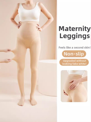 Chunyi kismama csípőtámaszos és fenékemelést segítő, meleg leggings, polár béléssel és vastagított, bőrszínű harisnyanadrág