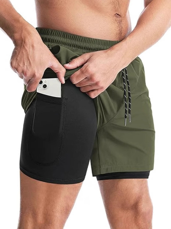 Σορτς Cross-Border Ανδρικό Τρέξιμο Μαραθώνιος Στίβος Χαλαρό Παντελόνι Τριών Σημείων Γρήγορο Στέγνωμα Επένδυση Αντι-Εκθεσης Σορτς Διπλής Επίστρωσης Γυμναστικής